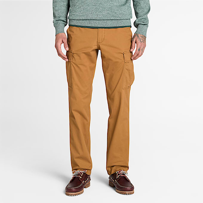 Timberland Brookline Twill Cargo Trouser fr herr i mrkgul TBL Gul HERO