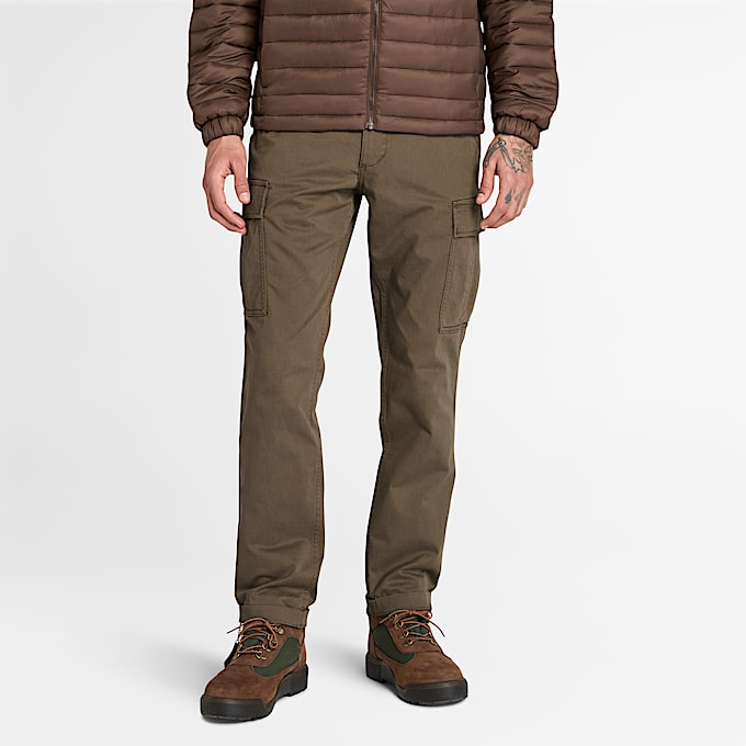 Timberland Brookline Twill Cargo Trouser fr herr i grn TBL Grn HERO