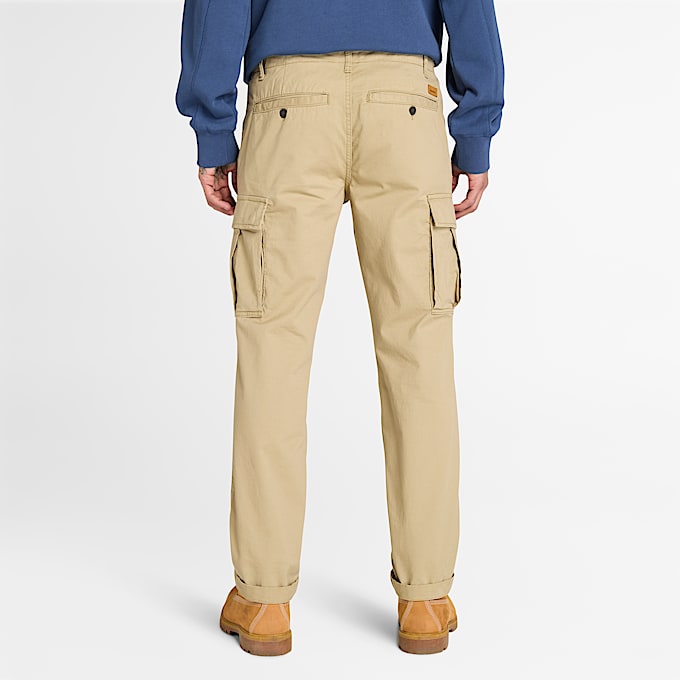Timberland Brookline Twill Cargo Trouser fr herr i beige TBL Beige ALT9