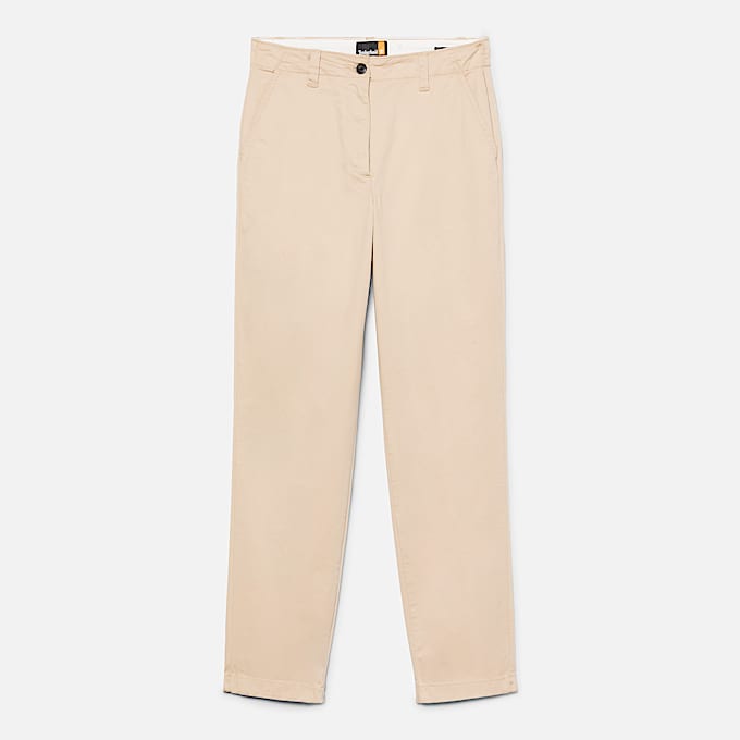 Schmal geschnittene Timberland Chinohose fr Damen in Beige TBL Beige ALT10