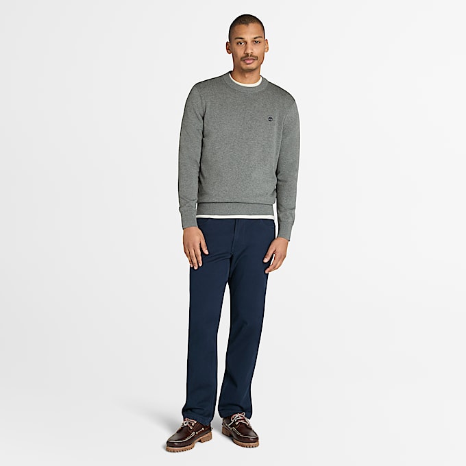 Williams River Cotton Jumper fr herr i gr TBL Gr ALT1