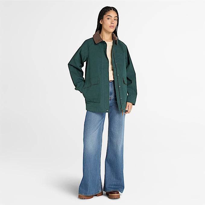 Manteau imperméable Wenham Barn pour femme en vert foncé