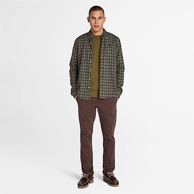 Solucell Air Gingham Shirt for Men in Dark Green TBL Green ALT1