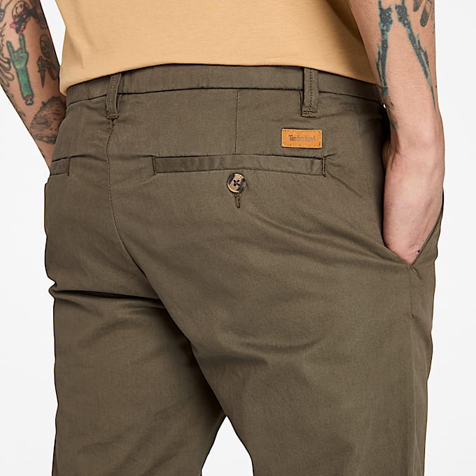 Claremont Twill Chino Slim Trouser fr herr i grn TBL Grn ALT2
