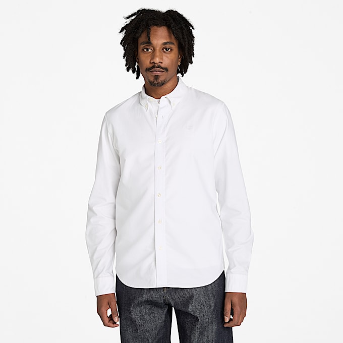 Chemise oxford pour homme en blanc - 1