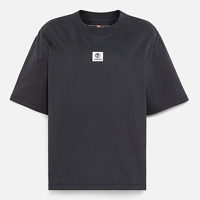 Kurzrmeliges Timberland TShirt mit StackLogo fr Damen in Schwarz TBL Schwarz ALT10