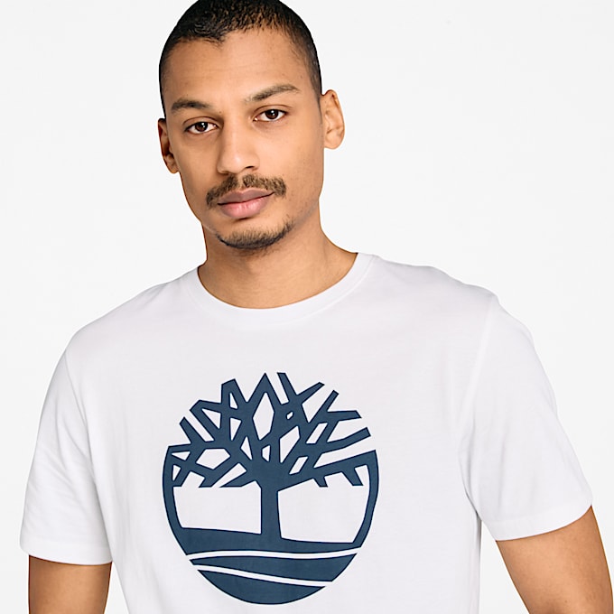 Kennebec River KurzarmTShirt mit Baumlogo fr Herren in Wei TBL Wei ALT2