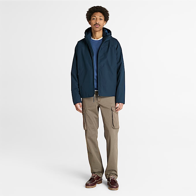 Water-Resistant Insulated Jacket for Men in Dark Blue