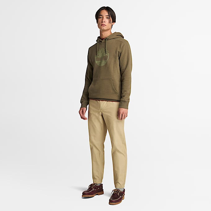 Kennebec River Hoodie mit Baum-Logo für Herren in Grün
