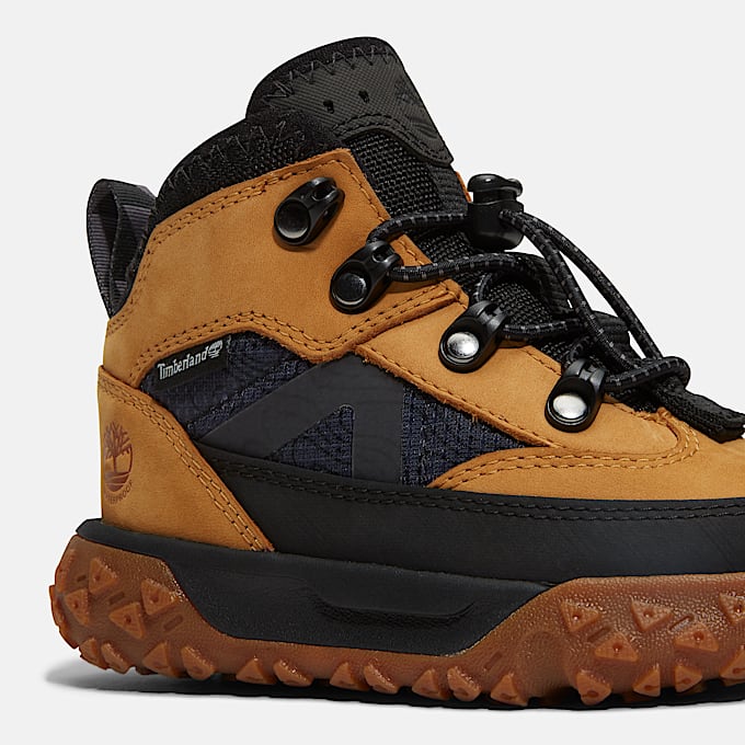 Halbhoher wasserdichter GreenStride Motion 6 Bungee Sneaker fr Kleinkinder in Gelb TBL Gelb ALT7