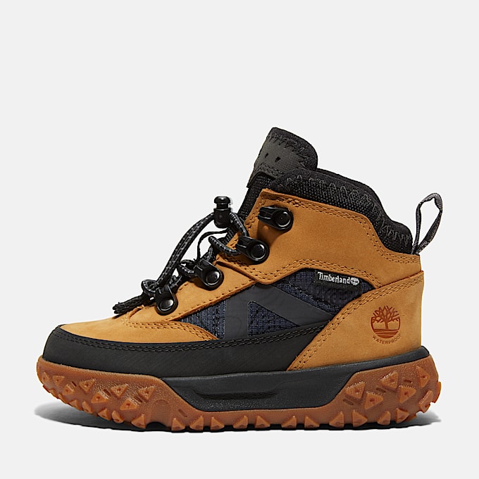 Halbhoher wasserdichter GreenStride Motion 6 Bungee Sneaker fr Kleinkinder in Gelb TBL Gelb ALT8
