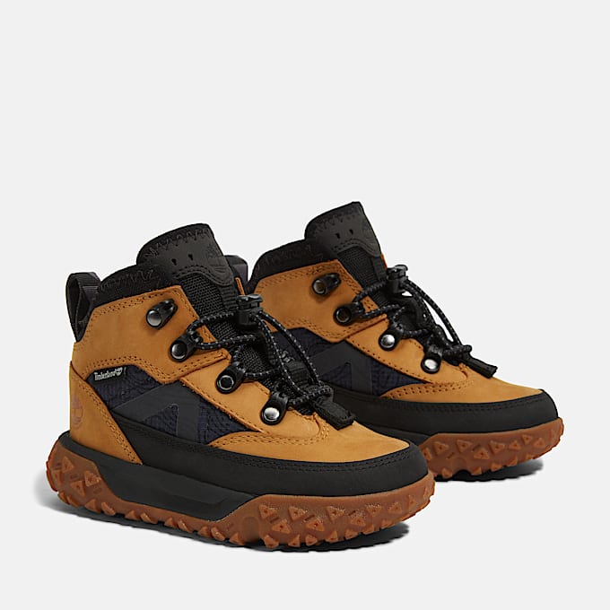 Halbhoher wasserdichter GreenStride Motion 6 Bungee Sneaker fr Kleinkinder in Gelb TBL Gelb ALT4