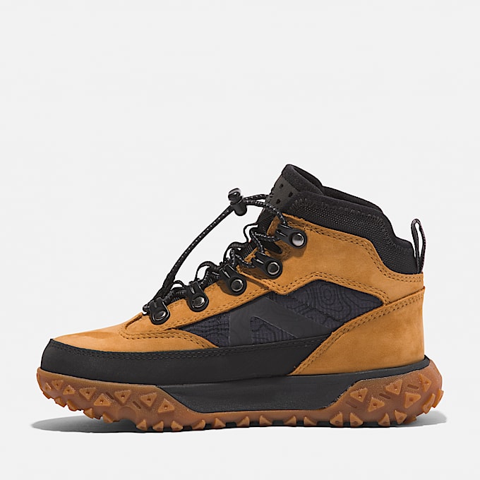 Halbhoher wasserfester GreenStride Motion 6 Bungee Sneaker fr Jugendliche in Gelb TBL Gelb ALT6