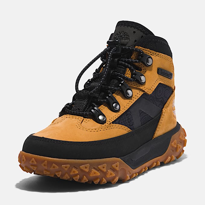 Halbhoher wasserfester GreenStride Motion 6 Bungee Sneaker fr Jugendliche in Gelb TBL Gelb ALT9