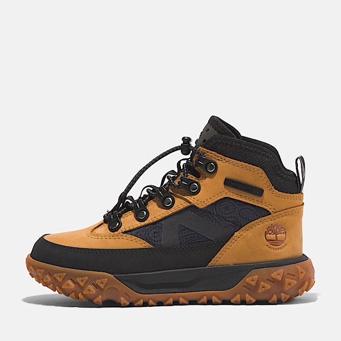 Halbhoher wasserfester GreenStride Motion 6 Bungee Sneaker fr Jugendliche in Gelb TBL Gelb ALT8