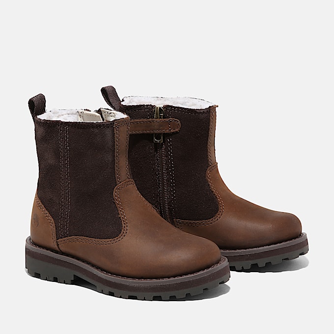 Courma Kid Warmlined Boot for Toddler in Dark Brown TBL Brown ALT3