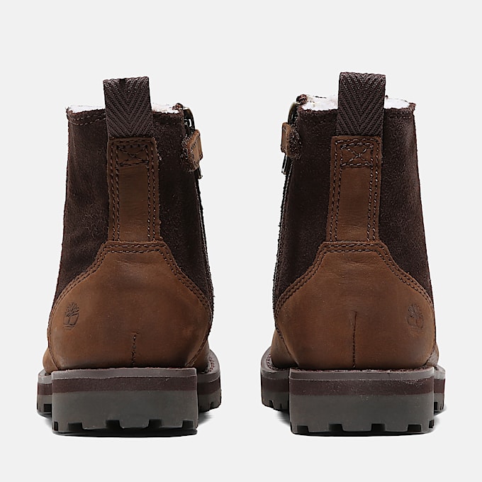 Courma Kid Warm-lined Boot for Toddler in Dark Brown