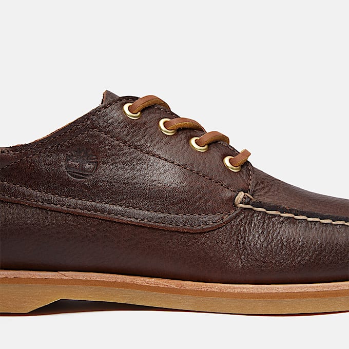 Handgefertigter Bootsschuh für Herren in Dunkelbraun