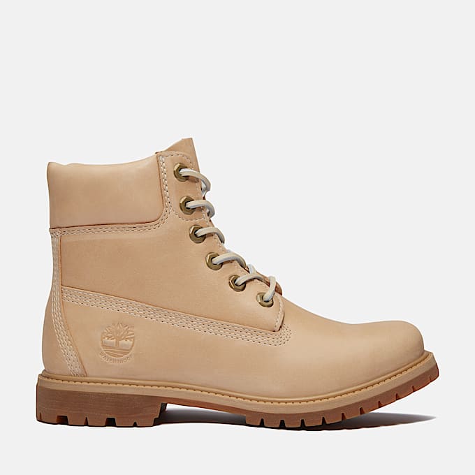 Timberland Premium 6Inch Waterproof Boot for Women in Beige TBL Beige HERO