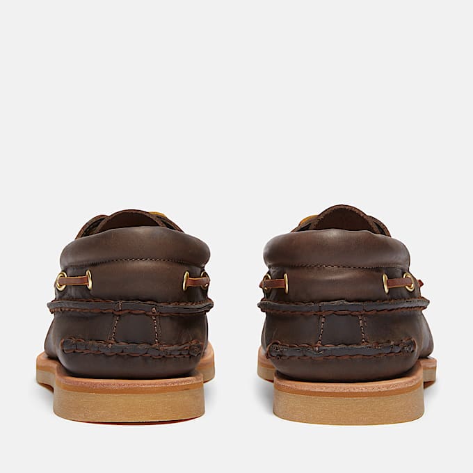 Handgefertigter Bootsschuh für Herren in Dunkelbraun