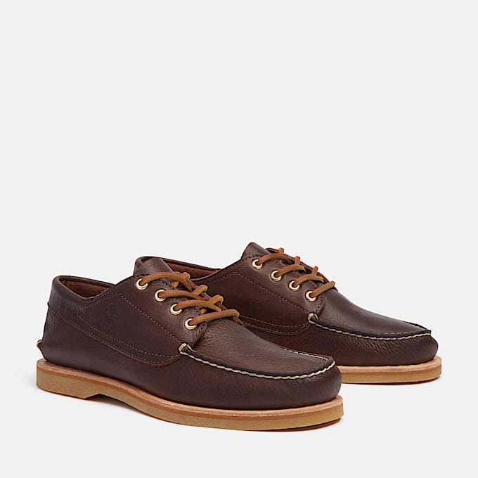 Handgefertigter Bootsschuh für Herren in Dunkelbraun