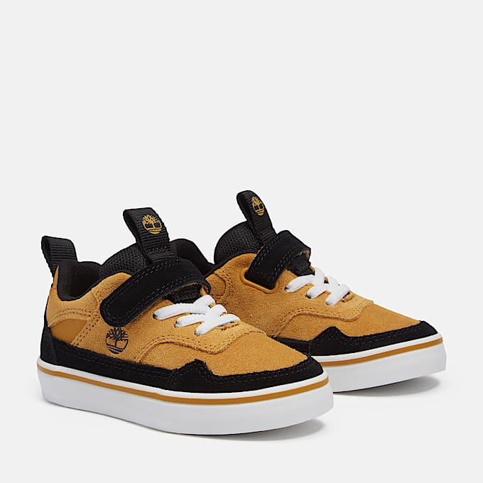 Stone Jump Sneaker mit Klettverschluss fr Kleinkinder in GelbBraun TBL Gelb ALT4