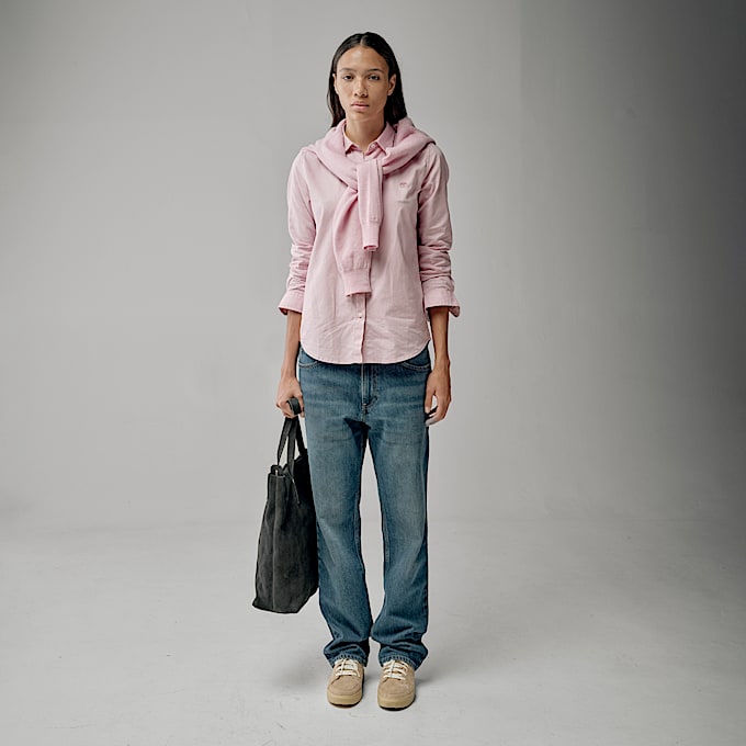 Timberland Oxford LongSleeve Shirt fr dam i rosa TBL Rosa ALT1