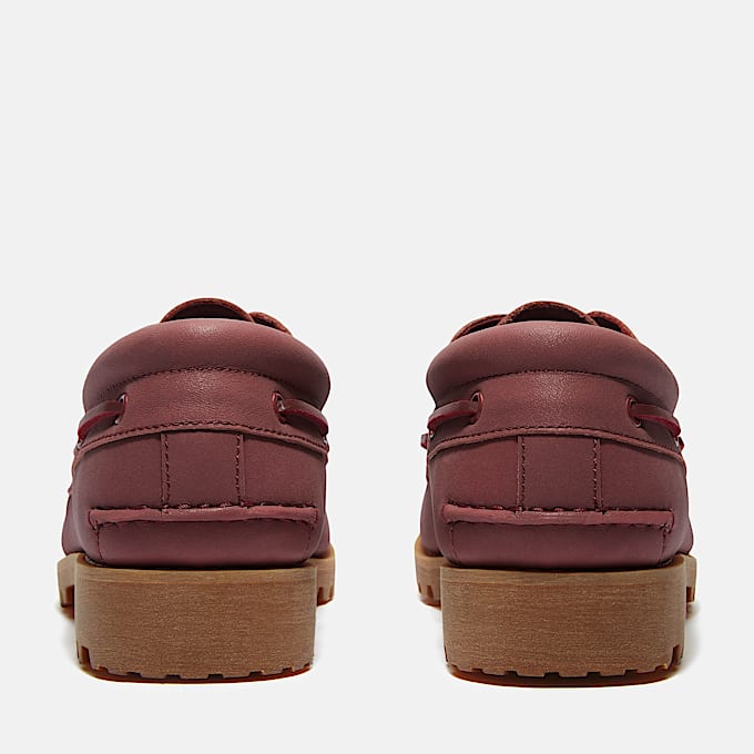 Timberland and HIGHSNOBIETY 3Eye Lug Boat Shoe for Men in Dark Red TBL Red ALT5