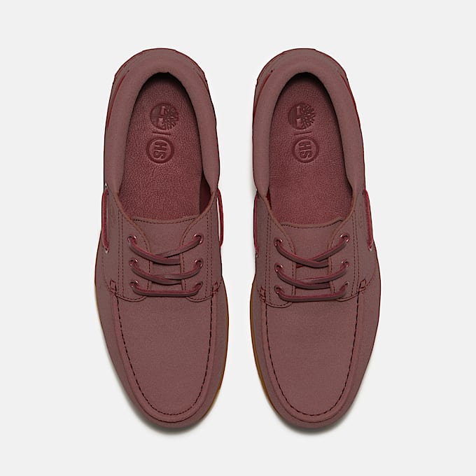 Timberland and HIGHSNOBIETY 3Eye Lug Boat Shoe for Men in Dark Red TBL Red ALT2