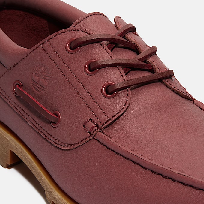 Timberland and HIGHSNOBIETY 3Eye Lug Boat Shoe for Men in Dark Red TBL Red ALT7