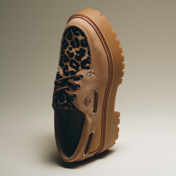 Stone Street Bootsschuh mit Plateausohle und Leopardenprint fr Damen in Beige TBL Beige MKTG1