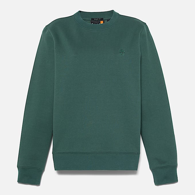 Sweat à col rond et envers brossé Exeter River pour femme en vert foncé - 1