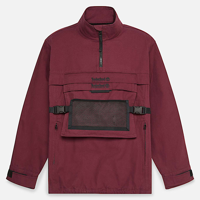 Timberland und HIGHSNOBIETY Pulloverjacke mit verstaubarer Aufbewahrungsmglichkeit in Burgunderrot TBL Burgunderrot HERO