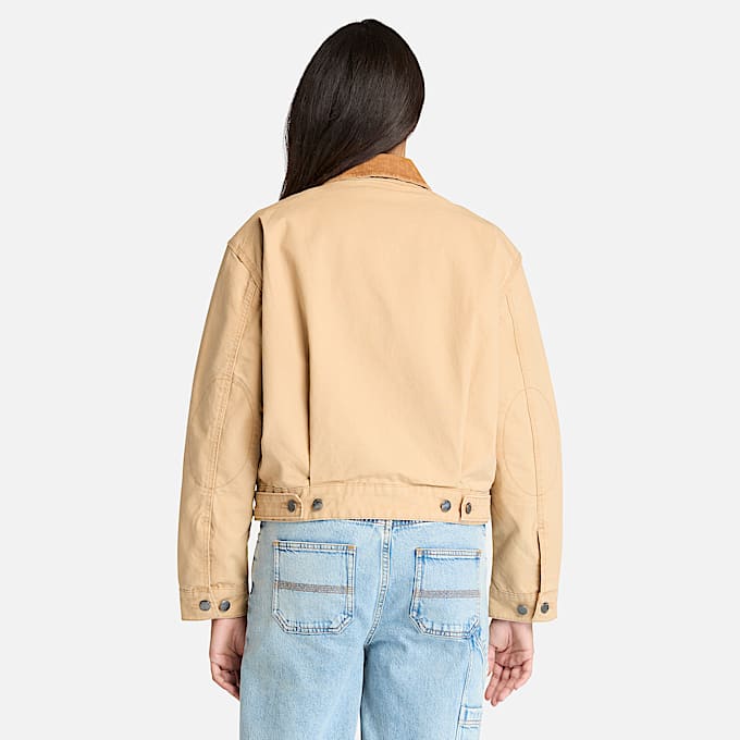 Veste en toile délavée Strafford pour femme en jaune