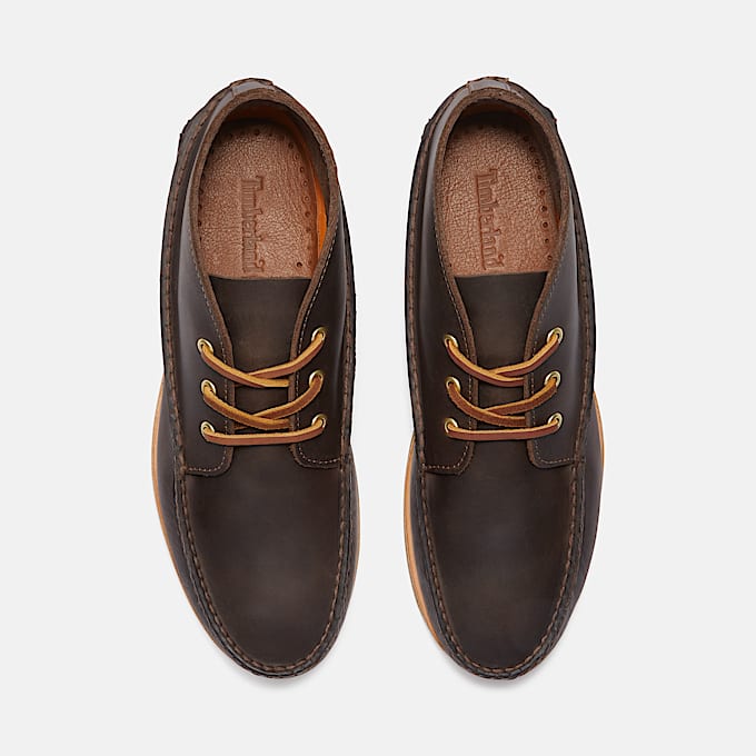 Bota de Vela Artesanal Mid para Homem em castanhoescuro TBL castanho ALT3