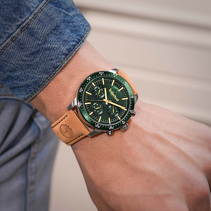 Orologio con cinturino in pelle da uomo TBL No Color ALT4