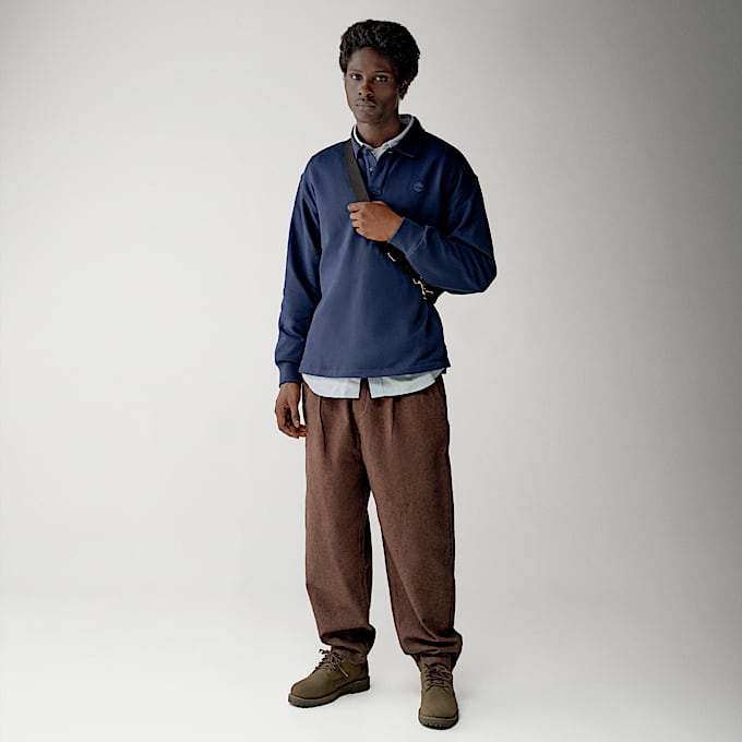 Polo-Sweatshirt für Herren in Dunkelblau