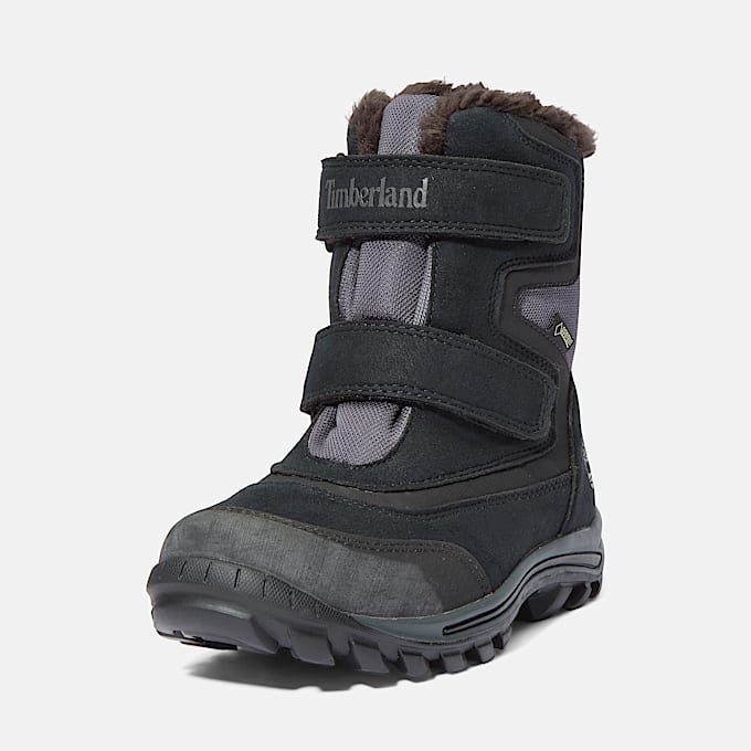 Chillberg Mid HookandLoop GORETEX Snow Boot fr barn i svart TBL Svart ALT9