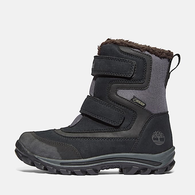 Chillberg Mid HookandLoop GORETEX Snow Boot fr barn i svart TBL Svart ALT8