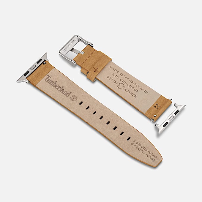 Beigefarbenes Lederarmband für Herren