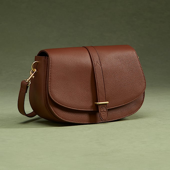 Tuckerman Leather Flap Cross Body Bag in Dark Brown TBL Brown HERO