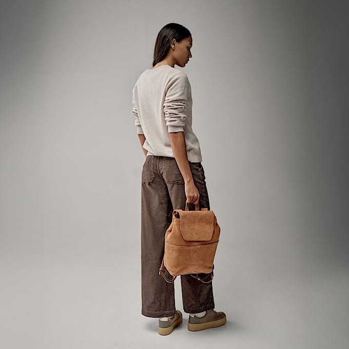 Soft Leather 11Liter Backpack for Women in Brown TBL Brown MKTG2