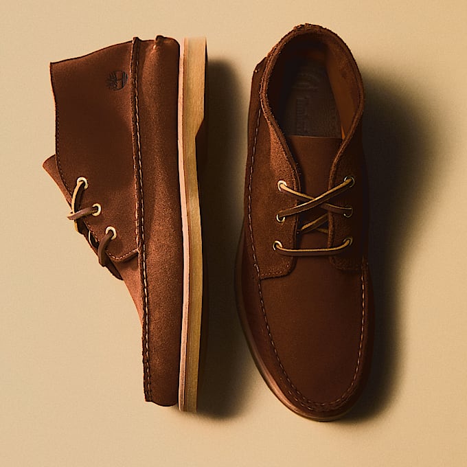 Handgefertigter halbhoher Bootsstiefel fr Herren in Braun TBL Braun MKTG1