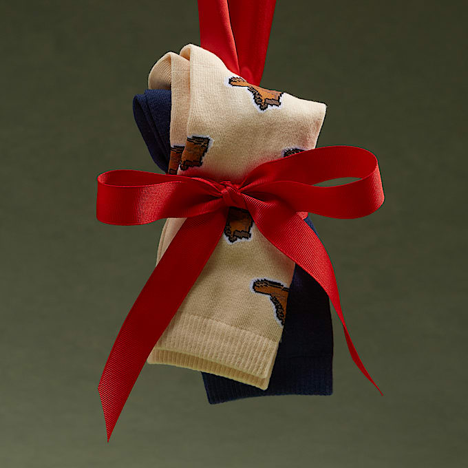 Lot de 2 paires de mi-chaussettes courtes à imprimé bottines Timberland® en beige - 1
