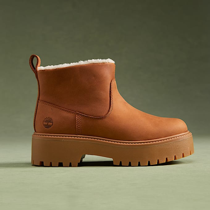 Stone Street Slipon Boot mit warmem Futter und Plateausohle fr Damen in Braun TBL Braun MKTG1