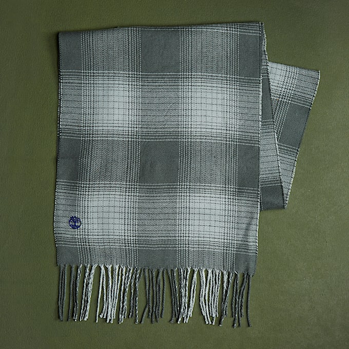 Plaid Woven Scarf i mrkgrn TBL Grn MKTG1