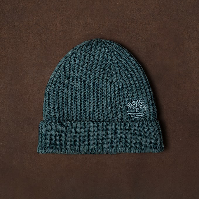 Wool Blend Beanie in Dark Green TBL Green MKTG1