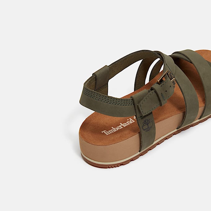 Malibu Waves Sandale mit Fersenriemen für Damen in Dunkelgrün