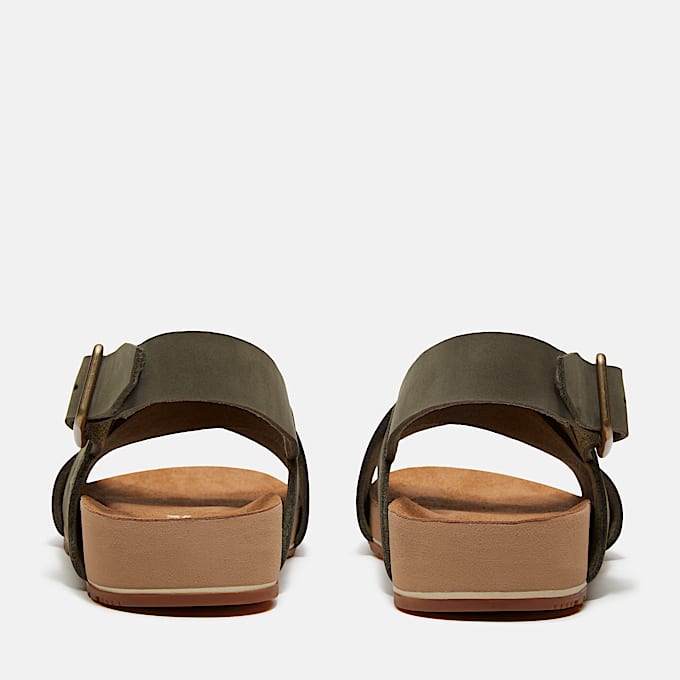 Malibu Waves Basic Backstrap Sandal for Women in Dark Green TBL Green ALT5