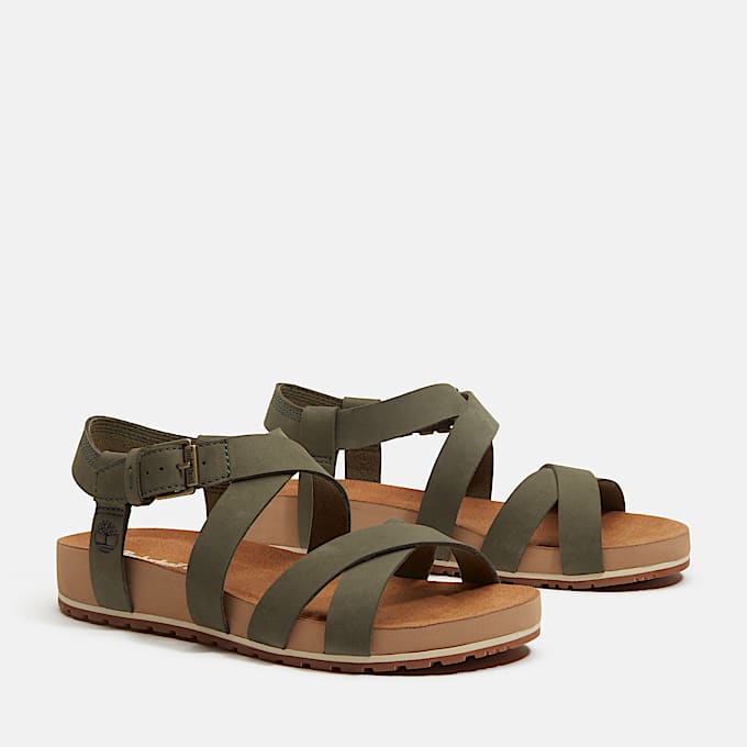 Malibu Waves Backstrap Sandal for Women in Dark Green TBL Green ALT4